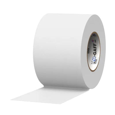 Pro Gaff Matte White Gaffer Tape, 4 Inch x 55 Yards
