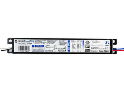 GE UltraMax Electronic Fluorescent Ballast, 2-Lamp, T8/T12, 120-277V, Programmed Start - GE232MAXPL/ULTRA