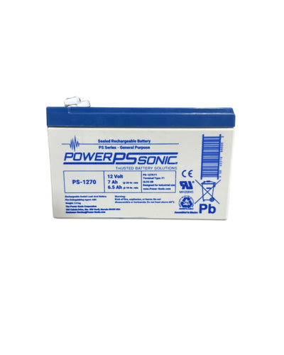 Power-Sonic PS-1270 F1 12V 7Ah Sealed Lead Acid SLA Battery